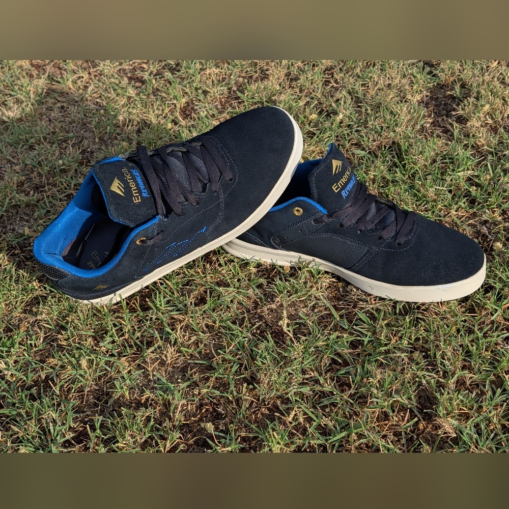 Emerica. Men's Black and Blue Skate Shoes